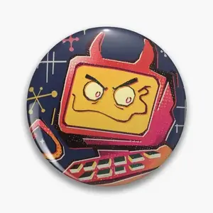 Electric Dreams Edgar Button Pin, Electric Dreams Pin Buttons for Celebrations, Fun Decor, Gifts, Game Night, Fun Accessories For Friends, Gifts For Birthdays, Festivals, And Collectors, Pins For Bag, Backpack Accessories!