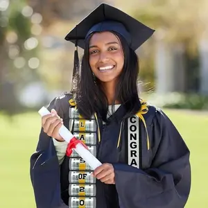 Class of 2026 Graduation Wreath-1 piece, 47 inches, hand-woven double-strand DIY wreath designed to hold cash; perfect for graduates, high school seniors, daughters, sons, friends, and couples to wear at graduation ceremonies, parties, and celebrations