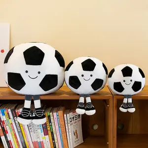 Football Plush Toys Soft Stuffed Sports Plush Balls Cute Fun American Soccer Doll Toys with feet Creative Football Spherical Decor Throw Pillow for Christmas Kids Gift (Football)