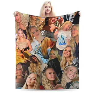 Freya Skye British Singer Actress Flannel Blanket Winter  Soft Throw Blanket for Child Couch Bed Funny Bedspread Sofa Bed Cover  Lightweight, soft, comfortable, and durable.