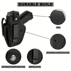 Unisex Universal Hidden Carry Holster - 9mm Gun Case with Magazine Pocket, Safe for Indoor-Outdoor Hunting & Outdoor Activities