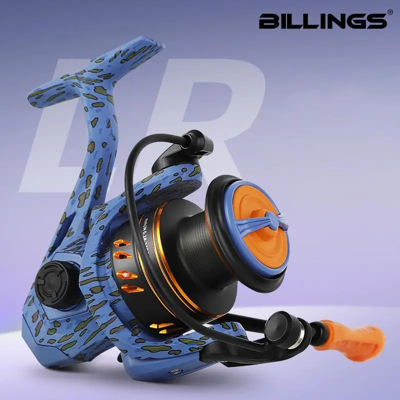 Billings Lr 2000-5000 Series Spinning Fishing Reel, 5.2:1 Gear Ratio Metal Spool & Rocker, 22lb Max Drag for Freshwater Saltwater, Fishing Accessories, Fishing Equipment, Fishing Tackle, Fishing Tools, Fishing Stuff, Fishing Reels Spinning