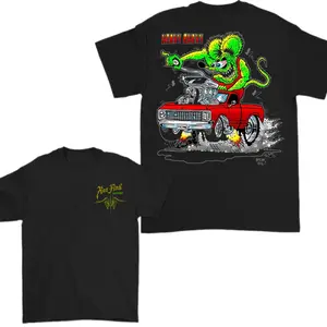 Heavy Chevy Rat Fink T-Shirt, Classic Car Graphic Tee with Ed Roth's Iconic Rat Fink Design, Perfect for Hot Rod Enthusiasts and Classic Car Fans, Nostalgic Gift for Collectors and Gearheads