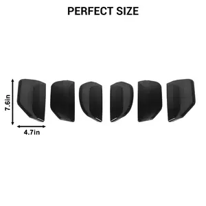 Custom Smoked Tail Light Lamp Cover Guard Trim Bezels for 2015-2017 Ford Mustang, 7.6in x 4.7in High-Quality UV & Scratch-Resistant Polyurethane Gloss Coating, Easy DIY Installation Automotive Exterior Accessory