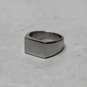 Silver Rectangle Signet Ring