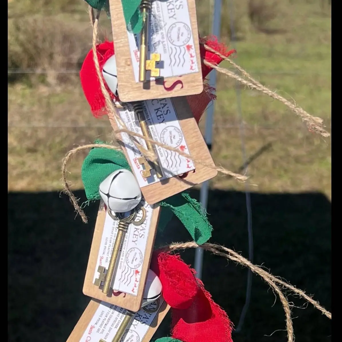Santa’s Magic Key for Christmas Eve with Bell and Note