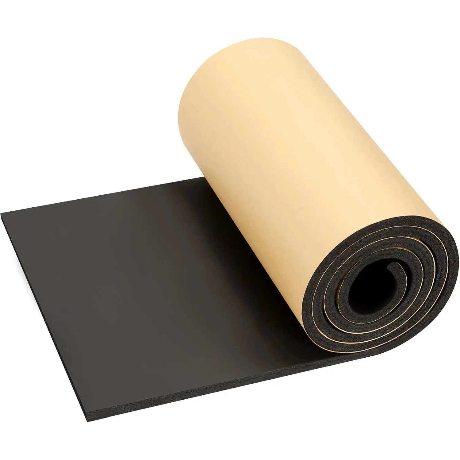 High Density Self-Adhesive Sound Insulation Acoustic Closed Cell , 0.4" x 12" x 71", 10 mm Thick,5.8 sqft Sound Proof Padding, Fire/Water Resistant Acoustic