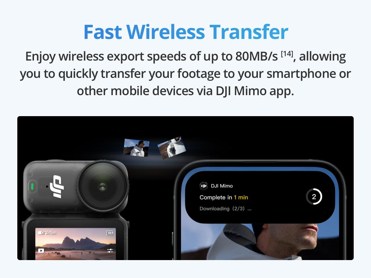 DJI Osmo Nano Standard Combo (128GB) - Small 4K/60fps Vlogging Camera with a 1/1.3″ Sensor, 143° Wide FOV Video, 200-Min Recording, Swift Content Transfer, Magnetic POV Cam 4K for Sports, Vlog