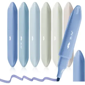 Aesthetic Highlighters - 6 Pack, Chisel Tip, Assorted Colors,  Highlighters, No Bleed