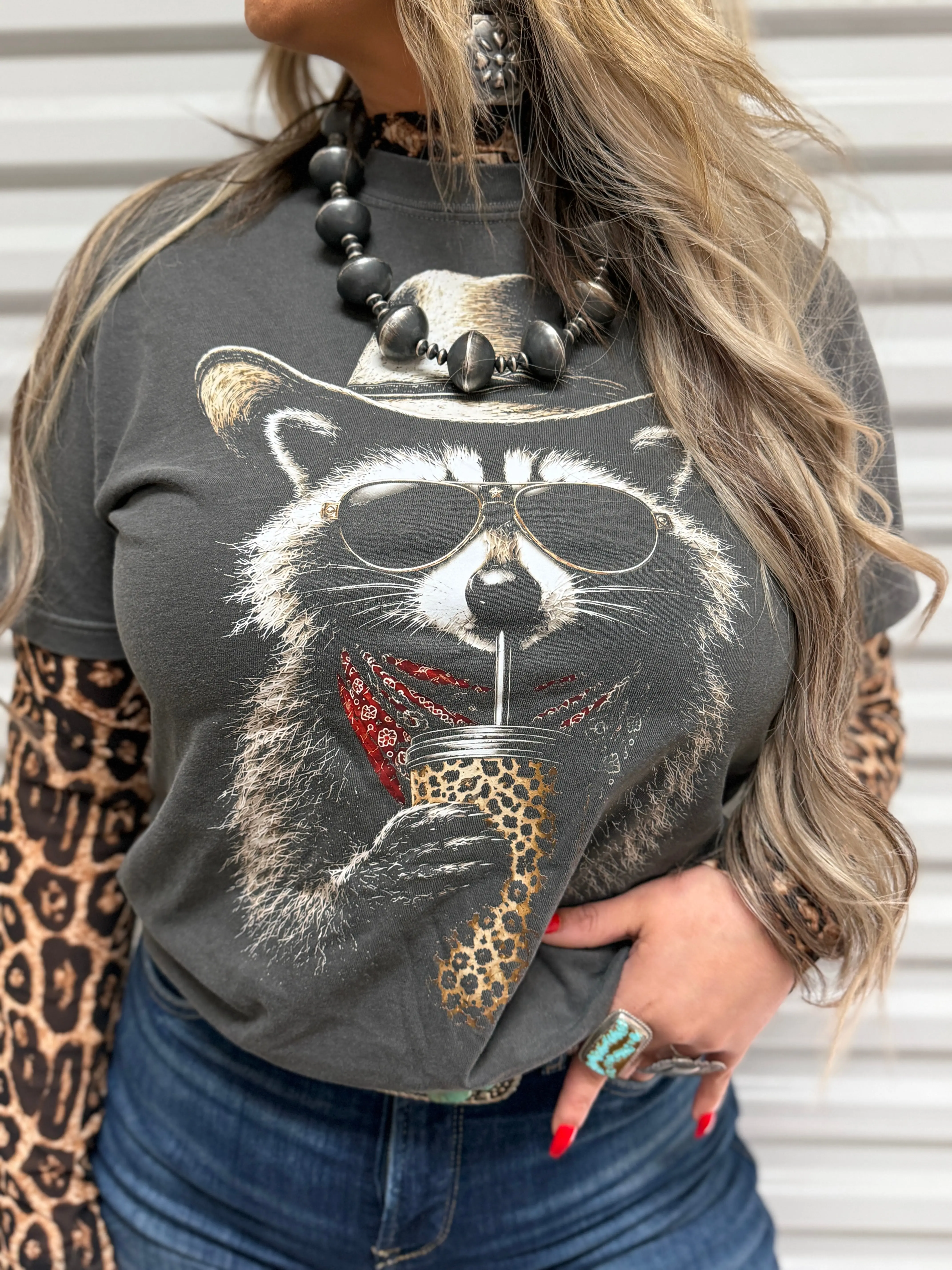 The Bandit Raccoon Graphic Comfort Colors Tee