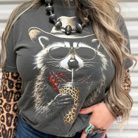 The Bandit Raccoon Graphic Comfort Colors Tee