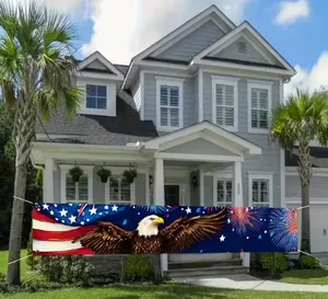 America 250th Anniversary Banner, Eagle and America Flag Banner, Banner Decor, Hodiday Banner