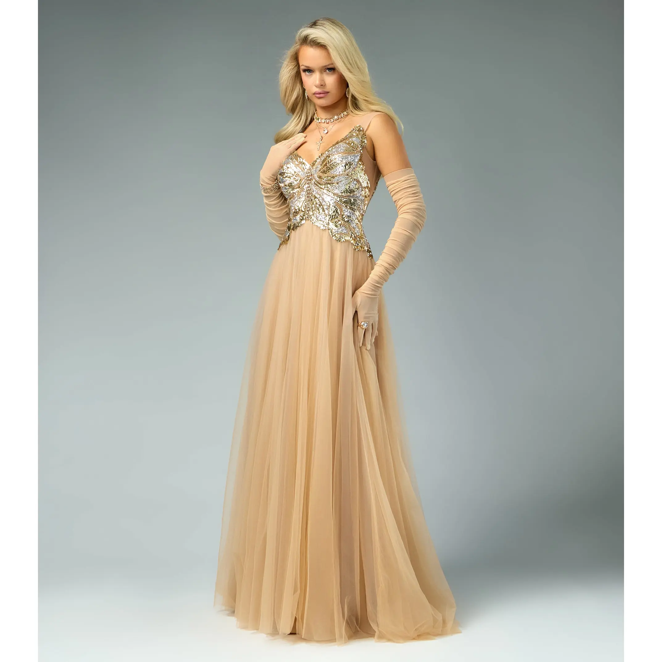 rose gold 1920s dress Zita Gatsby Dress main image 0