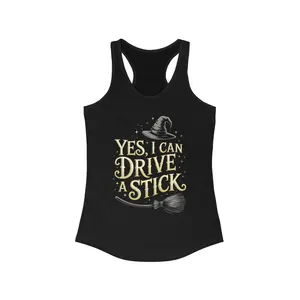 Women's Tank Top - Witchy Themed Racerback with Gold Lettering, Casual Wear, Layering, Magical Stars, Empowering Statement Piece, Whimsical