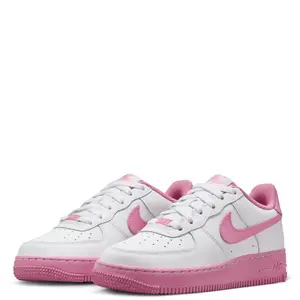 GS/Women Nike Air Force 1 White/Magic Flamingo Pink Fashion Sneaker IB4411-100