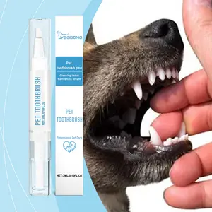 New Pet Toothbrush with Oat Extract & Xylitol Gentle Care for Fresh Breath Clean Bad Breath Pet Teeth Cleaning Pen