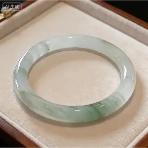 New Chinese Style Imitation Jade Bracelet - Elegant Tianshan Emerald Look for Daily & Formal Wear