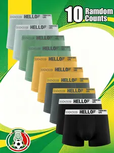 10-Pack Men's Briefs, Underwear Boxers, Fashionable & Comfortable, Sporty, Lightweight Sport Underwear, All-Season Wear, Loose Fit, Ideal for Various Activities