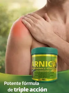 Arnica Pomada Muscular 125g Herbal Massage Balm with Diclofenac Naproxen & Lidocaine Non-Greasy Formula for Bruises Arthritis Pain Relief Natural Treatment for Full Body Care