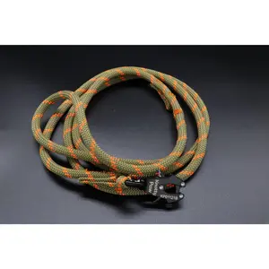Green/Orange - Olive Twist - Upcycled Climbing Rope Dog Leash