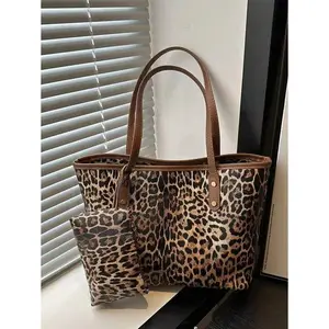 Fashionable Retro PU Shoulder Bags, Suitable For Female College Students, Novices And White-Collar Families, Suitable For Office, College, Work, Business, Commuting, Outdoor, Travel, Outing, Women's Cheetah Print Bag Leopard Print Return