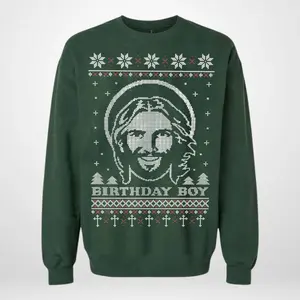 Birthday Boy Jesus Sweatshirt, Christmas Jesus Birthday Boy Unisex Sweater, Ugly Christmas, Gifts For Christmas FOr Men and Women