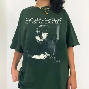 Crystal Castles Unisex T-Shirt, Music Band Graphic Tee, Printed Music Poster, Alice Glass and Ethan Kath Tee For Gift, Gift for men and women unisex t shirt