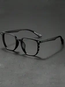 Unisex Vintage Style Eyeglasses, Trendy Casual Full Rim Eyeglasses for Everyday Use, Fashion Accessories for Outdoor Activities