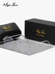 1 Piece Hyjex Unisex Geometric Full Frame Casual Stylish Glasses The staple for literati, a poetic life Lightweight Durable Glasses