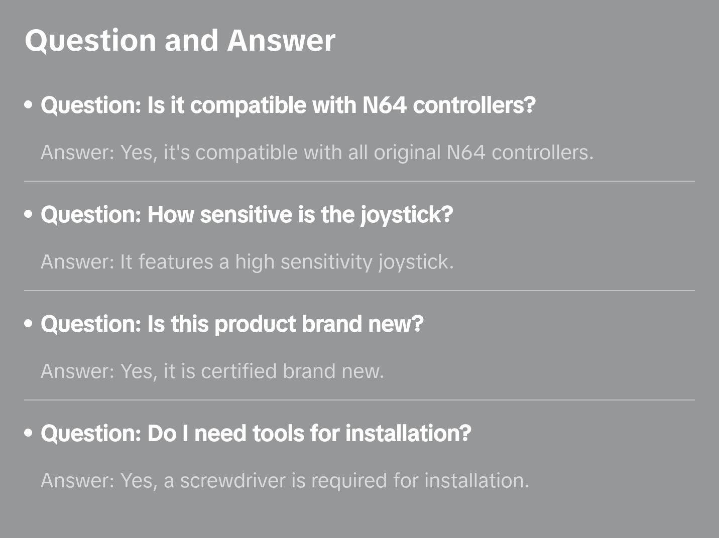 GameCube Style Replacement Joystick for N64 Controller
