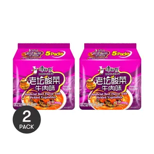 2Packs MASTER KONG Pkl Cabbage Beef Ndl Flv 117g/Pack*5