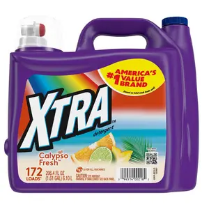 Xtra 206.4 fl. oz. Calypso Fresh Liquid Laundry Detergent, (172-Loads), Delivers Reliable Cleaning & Freshness, Calypso Fresh Tropical Scent, Safe for Use in Both Standard and High-Efficiency HE Washers, Focus on Value & Performance