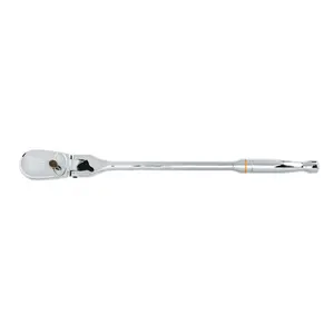 Gearwrench 0.5 in. Drive 90 Tooth Full Polish Locking Flex Head Teardrop Ratchet - 17 in.