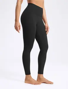 POSHDIVAH Creamluxe No Front Seam Yoga Leggings 25" Seamless High Waisted Workout Lounge Pants Pilates Gym Womens Tights