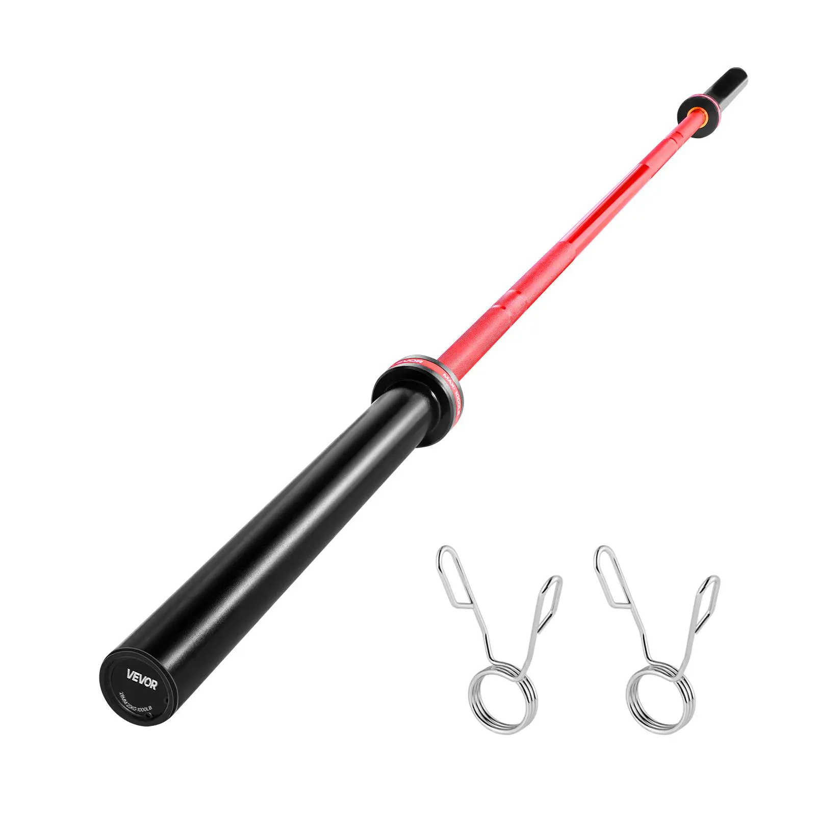 【SummerFinds】VEVOR 7FT Barbell Bar, Fits 2-Inch Weight Plates, Barbell Bar with Knurled Grip for Strength Training, Weightlifting, Squat, Deadlift, Bench Press, Curl, Overhead Press, 1000lbs/453kg Capacity