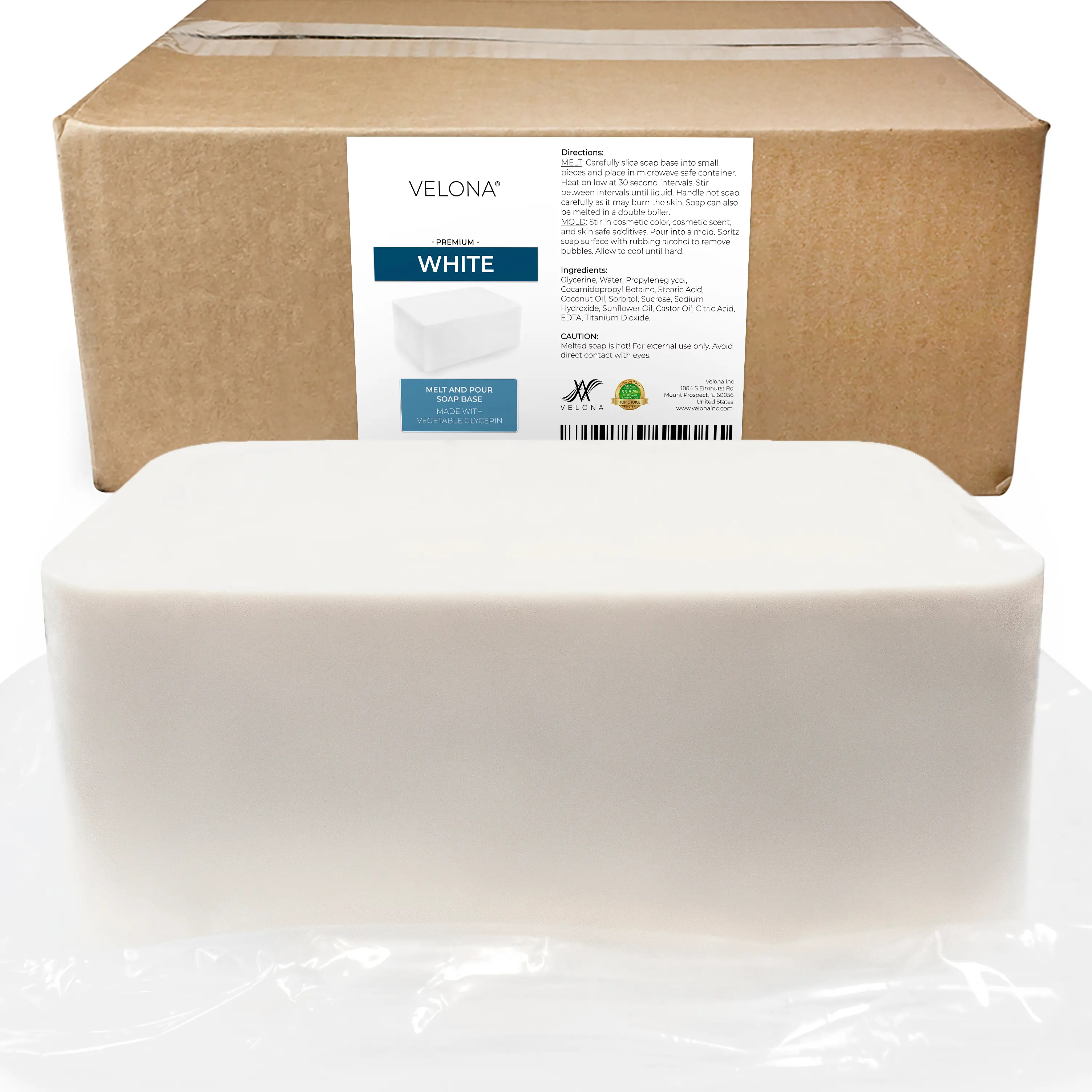 velona 25 LB - White Melt and Pour Soap Base SLS/SLES free | Natural Bars for The Best Result for Soap-Making
