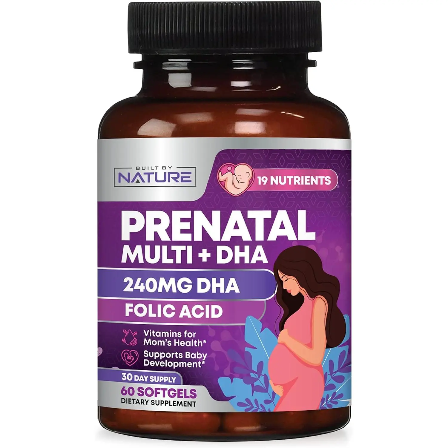 Prenatal Vitamins for Women, 60 Softgels | DHA, Folic Acid, Vitamin C, B12, Iron & Omega-3, Before, During & Post Pregnancy, Healthy Growth & Brain Development Healthcare