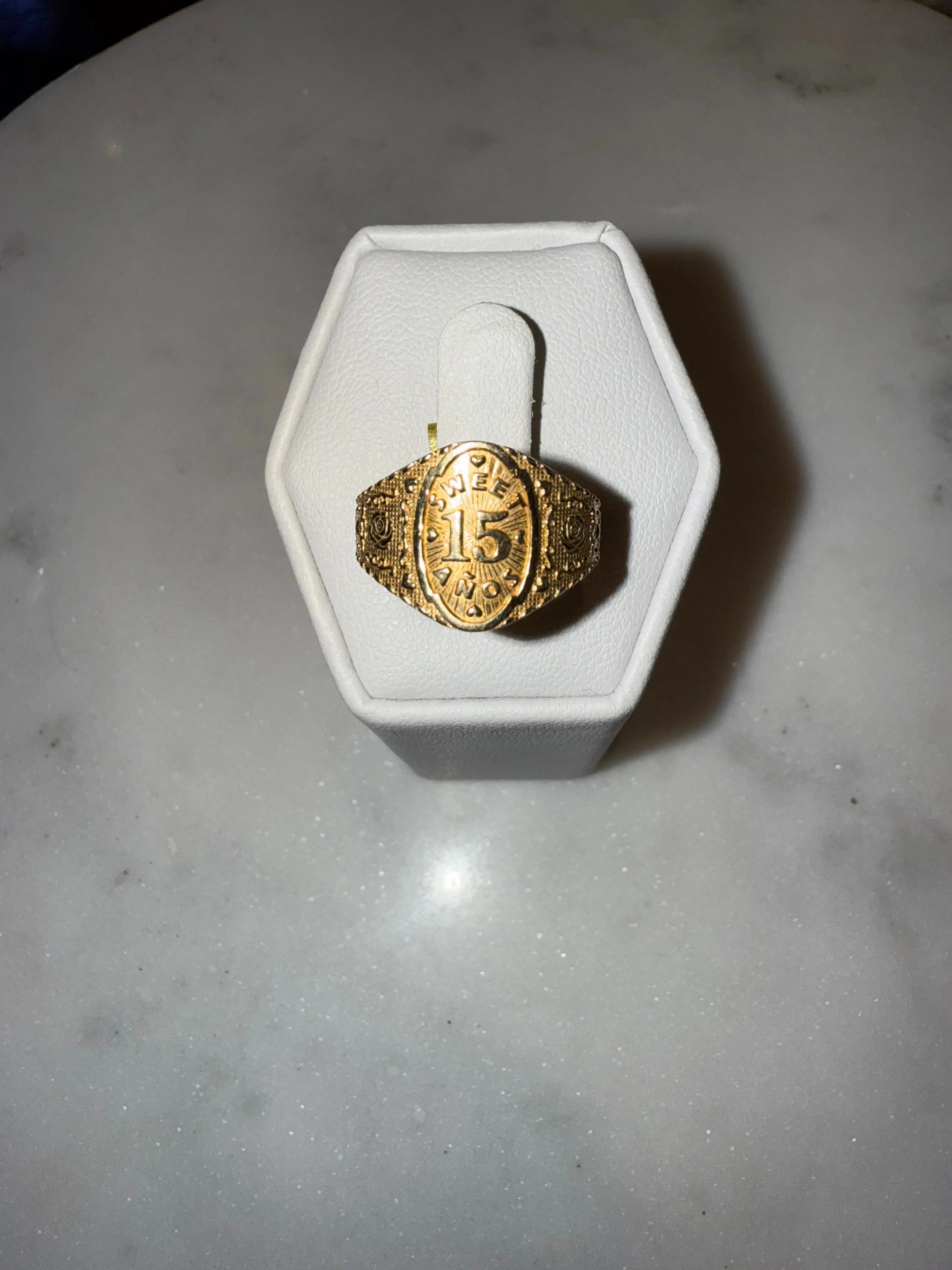14K Gold Quinceanera Ring