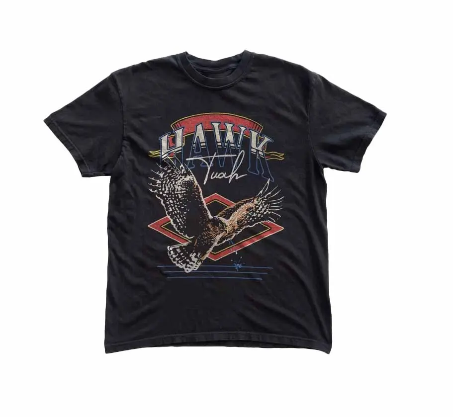 Vintage Style Hawk Tuah T-shirt Size S-5XL