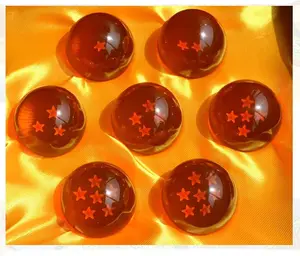 New 7pcs Dragon-pearl 35MM Large Crystal Acrylic Resin Glass Ball with Gift Box Dragon Transparent Play Balls