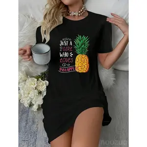 Just A Girl Who Loves Pineapples Cute Pineapple Women Girls Dress