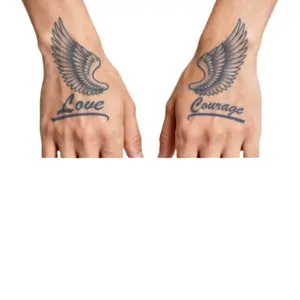 Angel Wings Herbal Tattoo Sticker Magical Tattoo, Waterproof & Long-Lasting 7-15 Days  Traditional Tattoo for Men & Women Hand Back & Chest Temporary Tattoo