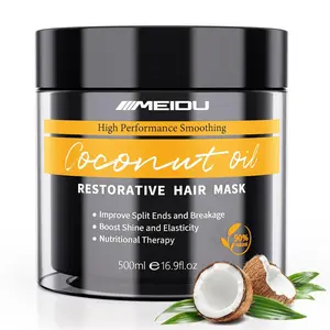 MEIDU Keratin Hair Mask,Collagen Hair Treatment,Ginseng and coconut oil deeply nourish and repair hair strands, Smooth Moisturizer Hydrating