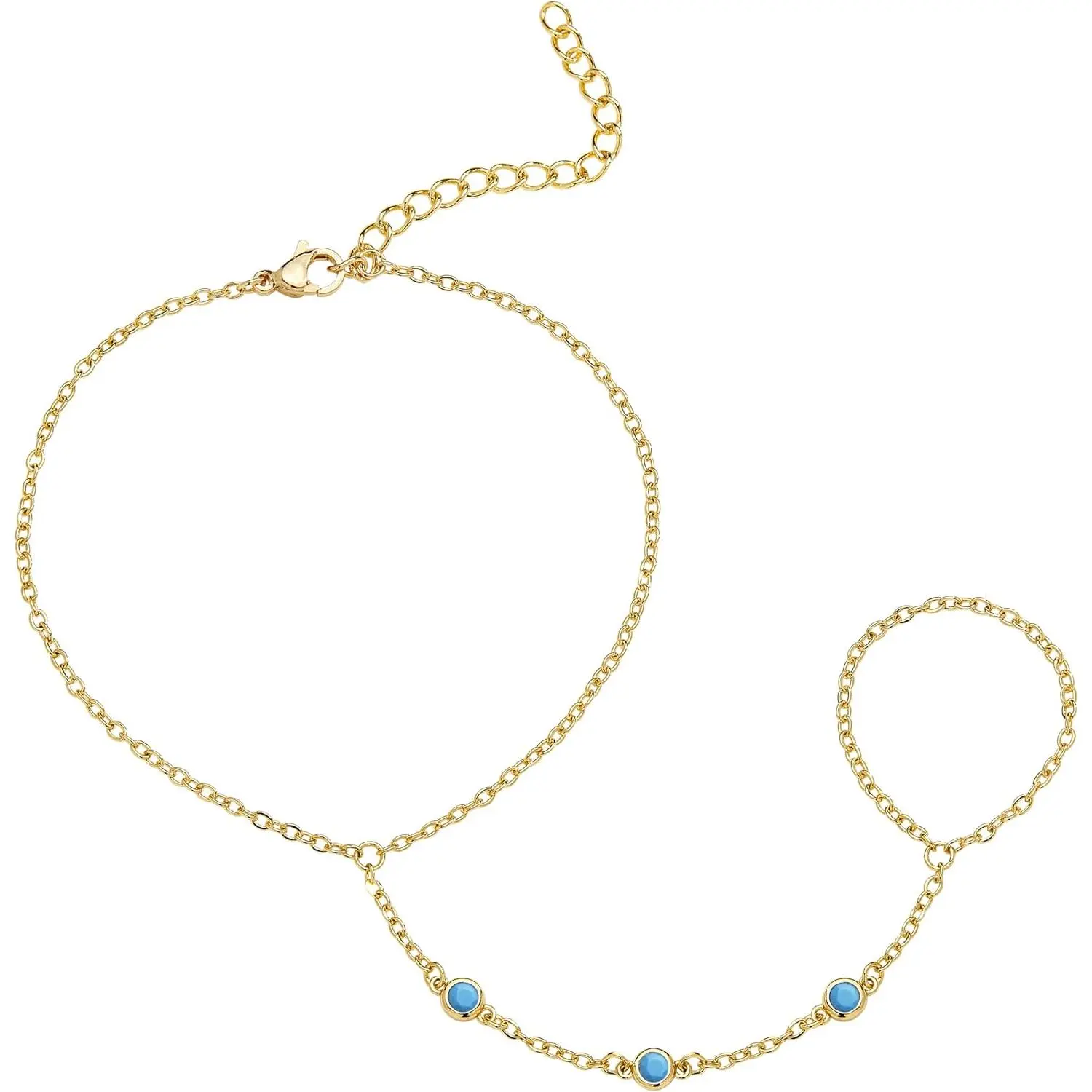 Turquoise hand chain