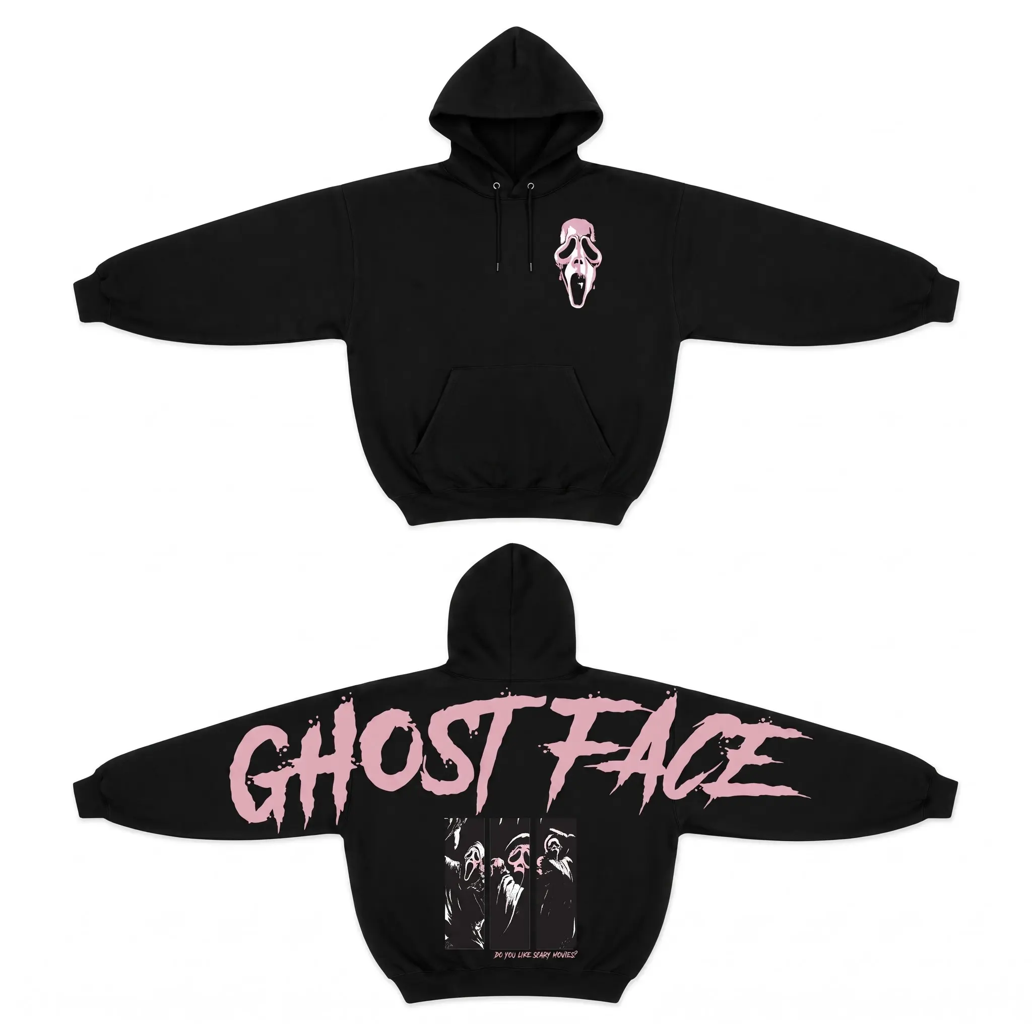 Ghostface Scream Inspired Hoodie, Woodsboro Horror Sweatshirt, Vintage Slasher Movie Graphic Pullover, Halloween Fan Gift
