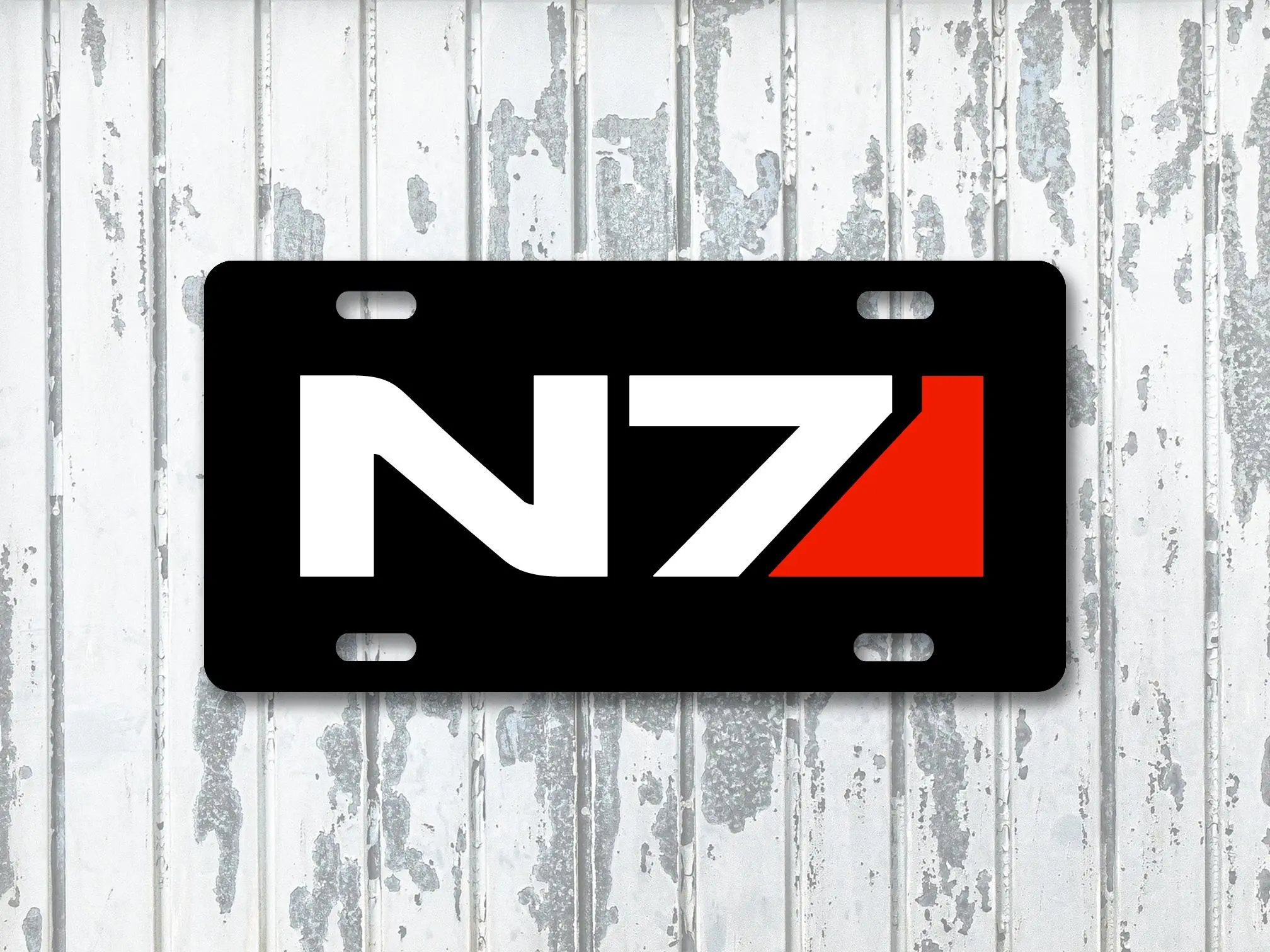 Mass Effect N7 Custom License Plate Car Tag Vanity Novelty Plate mike smith #car accessory
