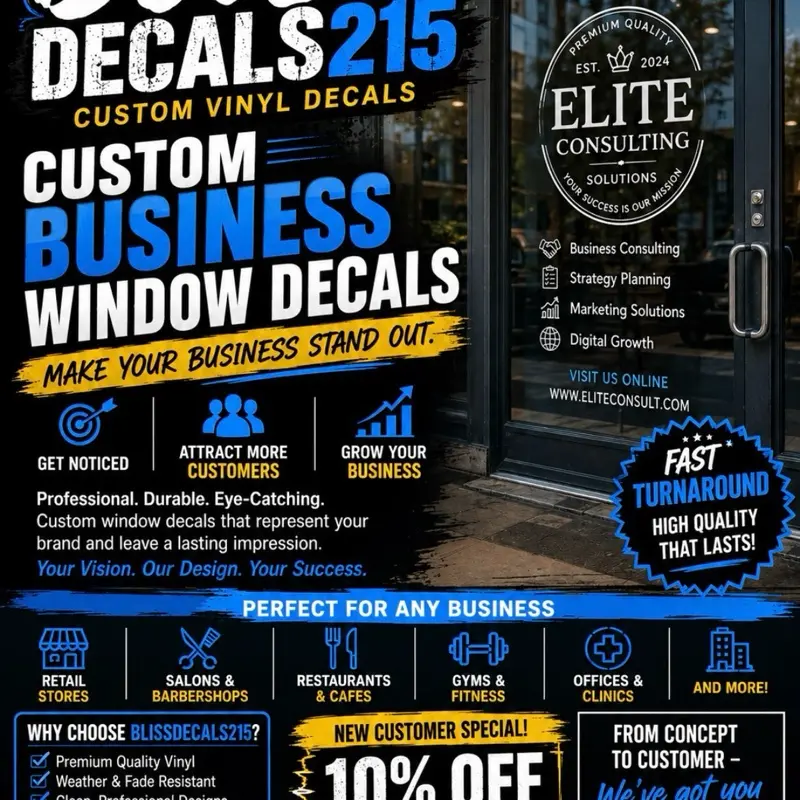 Custom Window Decals - Customizable, Vinyl Stickers for Home, Business Displays Tacoma Blackout external decoration Tailgate Theft USMC Military Logo Car Pack Civic Si recess guard Automotive Exterior Sticker