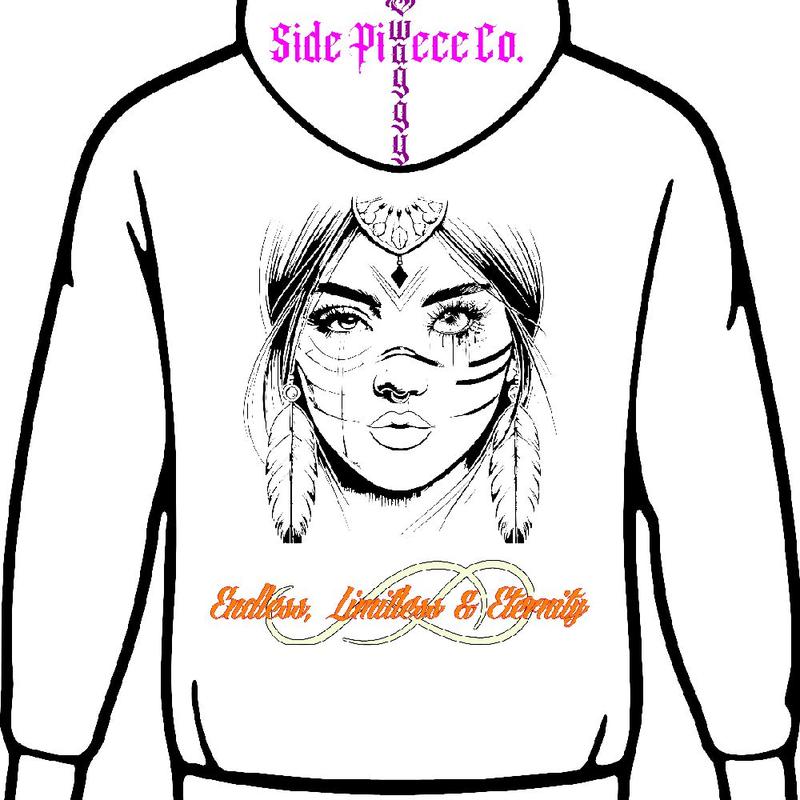 Side Piece Co. & Lady M -CaLaB- "E.L.E" Hoodie Limited Edition (Thick,Warm and Comfortable) Men's Hoodie Sweater soft Cotton Black Menswear