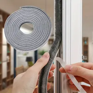 Self-Adhesive Window Seal Strip, 10m Roll, Plastic Draft Stopper, Dustproof, Windproof, Soundproof, for Aluminum Windows and Wooden Doors