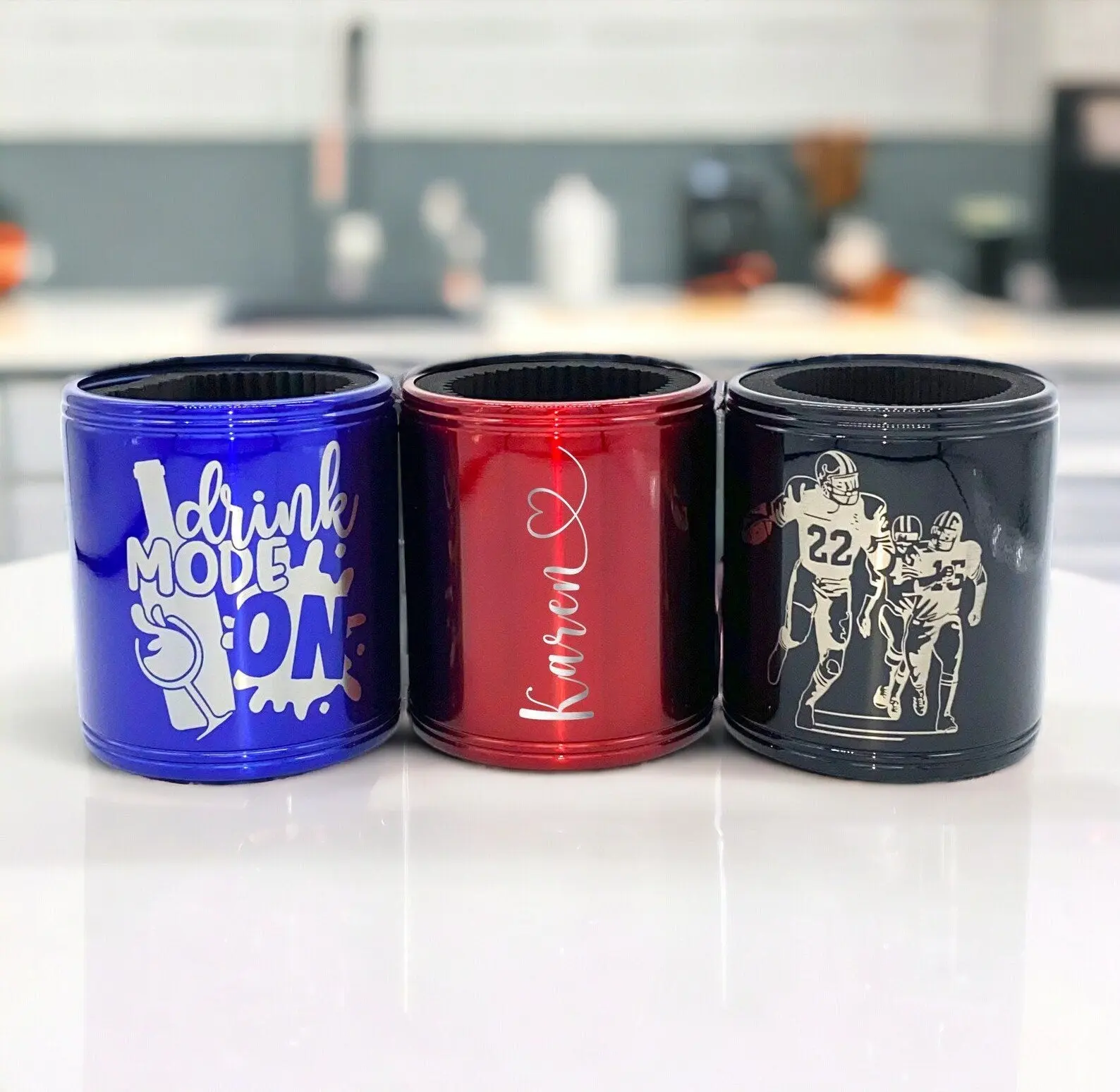 Personalized Stainless Steel Can Cooler – Engraved Insulated Drink Holder Gift For Him Her Boyfriend Birthday Proposal Gift